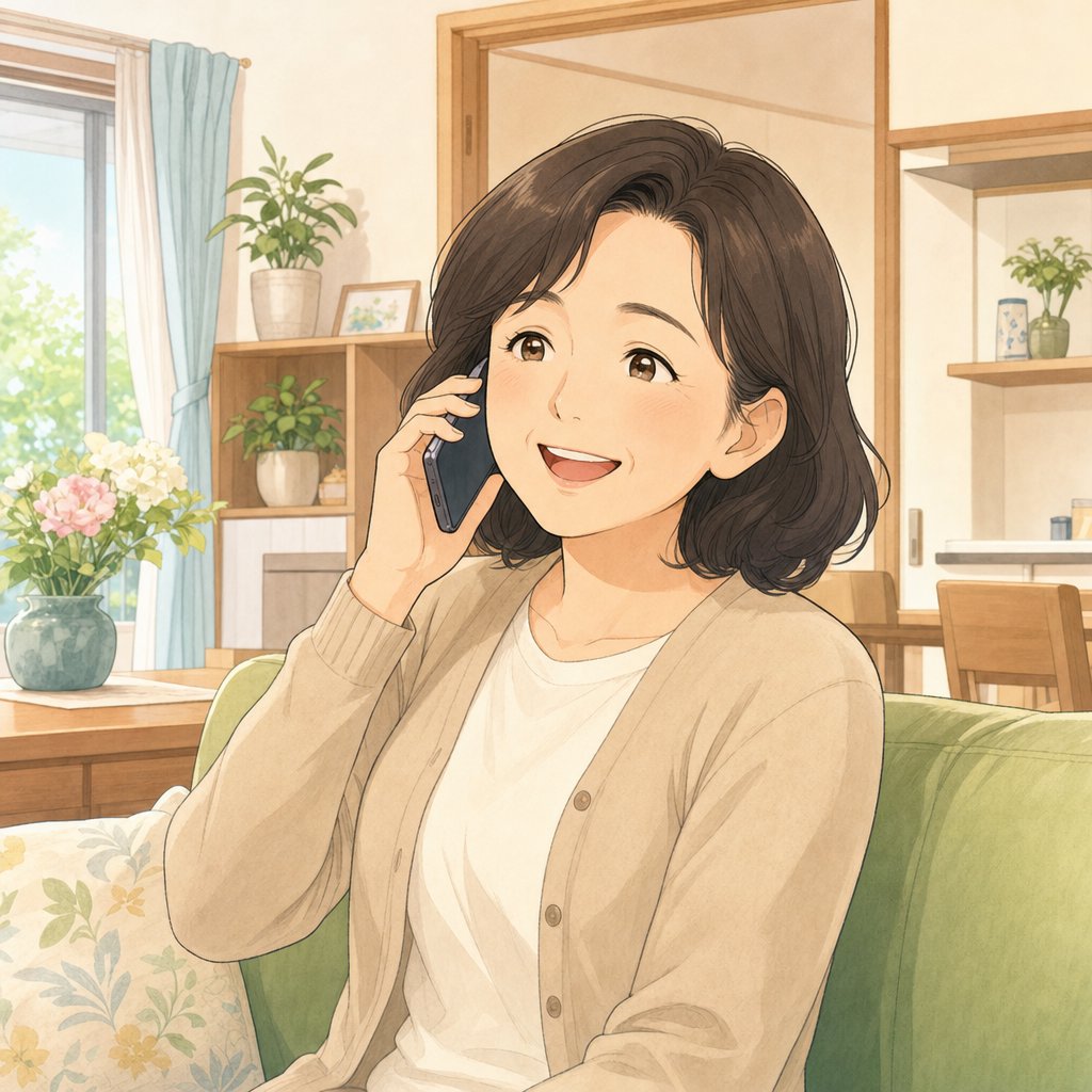 電話やLINEで問い合わせるイラスト