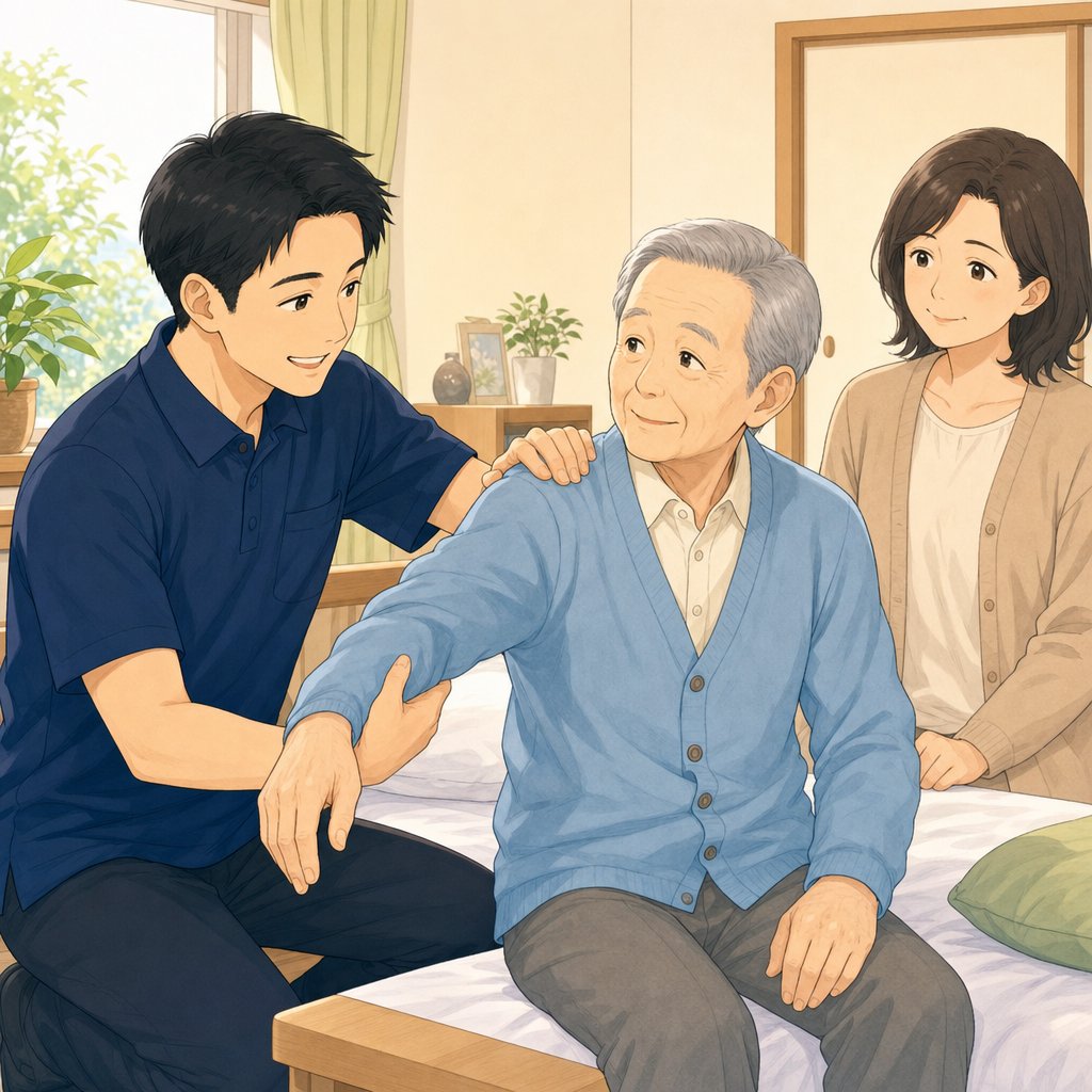 無料体験施術を受けるイラスト